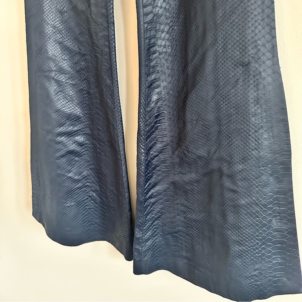 SAFIYAA Navy Embossed Python Side Zip Pant - Picture 8 of 11